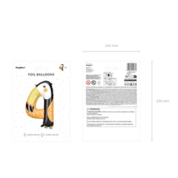 Lufi 4-es szám fólia tukán madár 68x91 cm mix