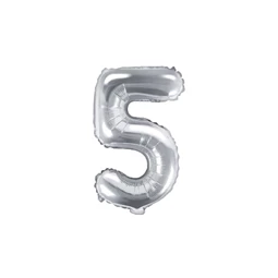 Lufi 5-ös szám fólia 35 cm ezüst