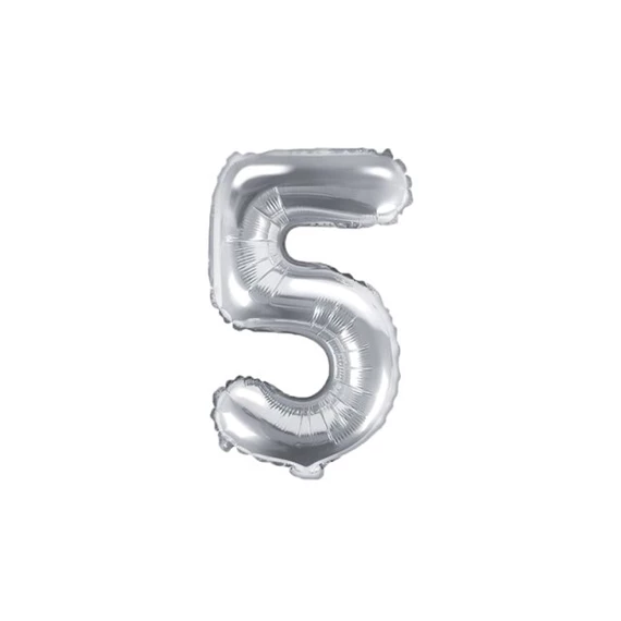 Lufi 5-ös szám fólia 35 cm ezüst