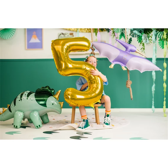 Lufi 5-ös szám fólia 86 cm arany