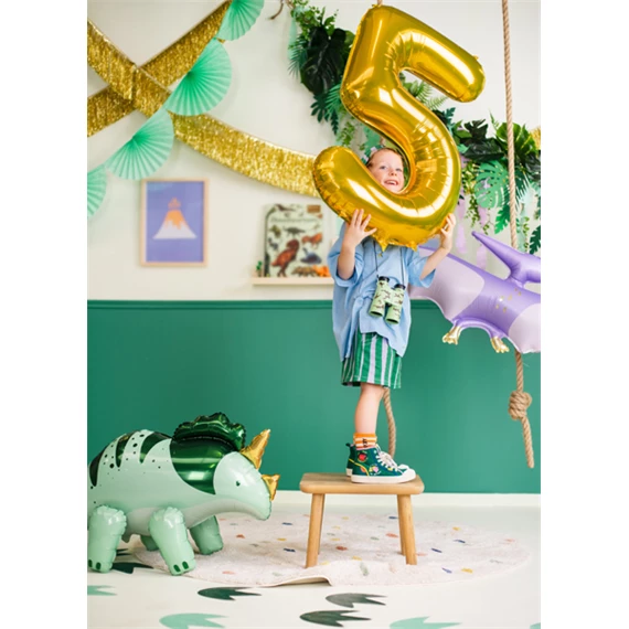 Lufi 5-ös szám fólia 86 cm arany