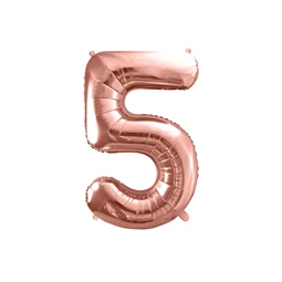 Lufi 5-ös szám fólia 86 cm rózsaarany