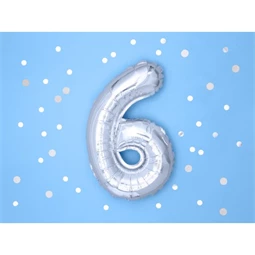 Lufi 6-os szám fólia 35 cm ezüst