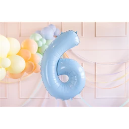 Lufi 6-os szám fólia 72 cm világoskék