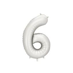 Lufi 6-os szám fólia 86 cm ezüst