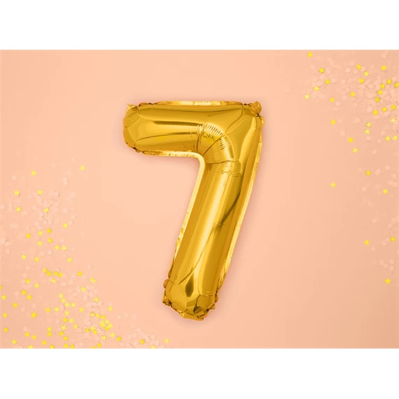 Lufi 7-es szám fólia 35 cm arany