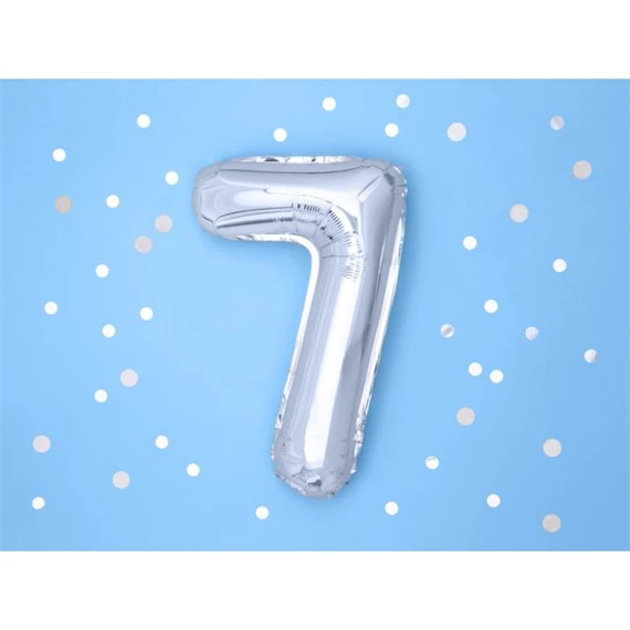 Lufi 7-es szám fólia 35 cm ezüst