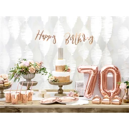 Lufi 7-es szám fólia 35 cm rózsaarany