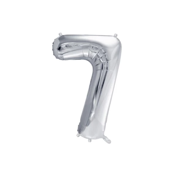Lufi 7-es szám fólia 72 cm ezüst