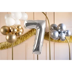 Lufi 7-es szám fólia 72 cm ezüst