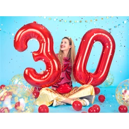 Lufi 7-es szám fólia 86 cm piros