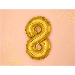 Lufi 8-as szám fólia 35 cm arany