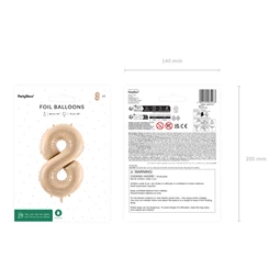 Lufi 8-as szám fólia 72 cm bézs