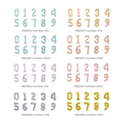 Lufi 8-as szám fólia 72 cm ezüst