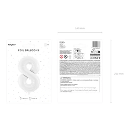 Lufi 8-as szám fólia 86 cm fehér