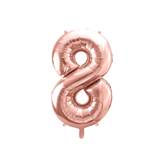 Lufi 8-as szám fólia 86 cm rózsaarany