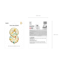 Lufi 8-as szám fólia kígyó 55x88 cm mix