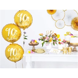 Lufi 90, születésnap fólia arany 45 cm