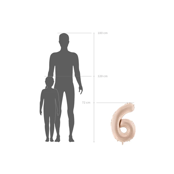 Lufi 9-es szám fólia 72 cm bézs