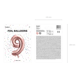 Lufi 9-es szám fólia 86 cm rózsaarany