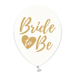 Lufi Bride to be felirattal 30 cm áttetsző-arany S/6