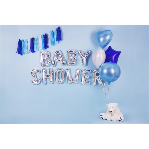 Lufi b betű fólia 35 cm ezüst