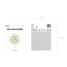 Lufi boldog születésnapot neked fólia 35 cm fehér