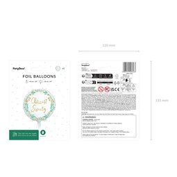 Lufi chrzest swiety fólia 45 cm mix