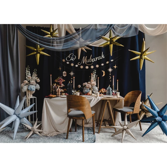 Lufi csillag 3D fólia 105 cm ködös kék