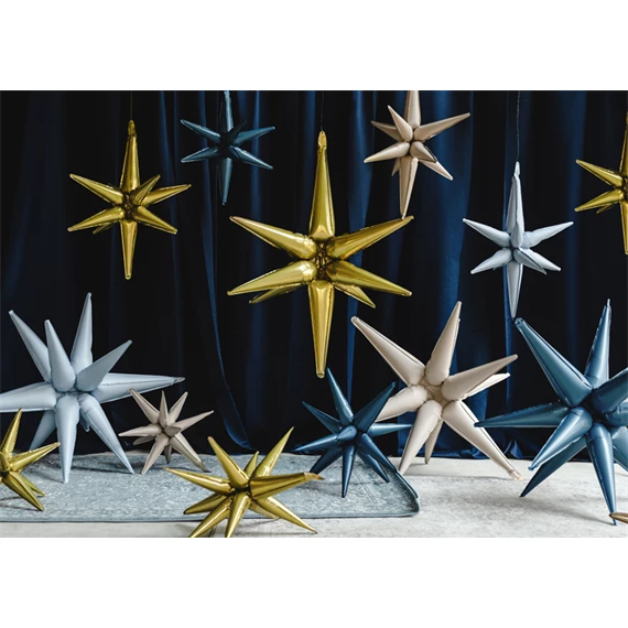 Lufi csillag 3D fólia 50 cm arany