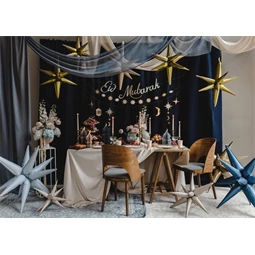 Lufi csillag 3D fólia 70 cm arany