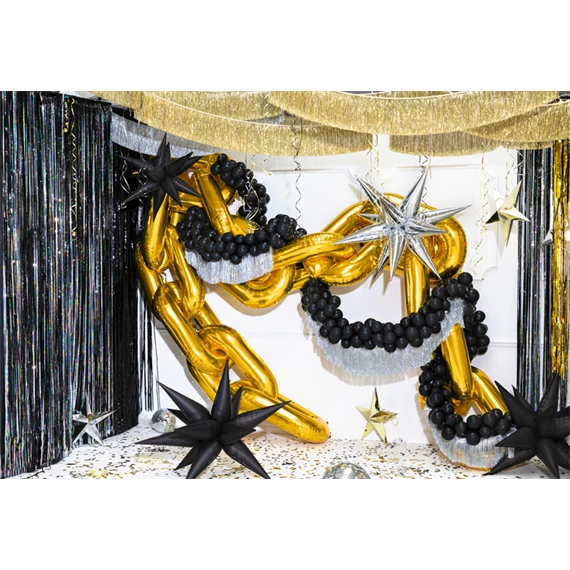 Lufi csillag 3D fólia 95 cm ezüst