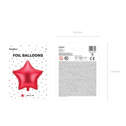 Lufi csillag fólia 48 cm piros
