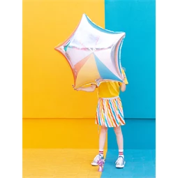 Lufi csillag fólia 70 cm ezüst