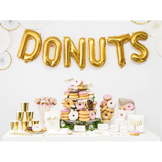 Lufi d betű fólia 35 cm arany