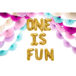 Lufi e betű fólia 35 cm arany