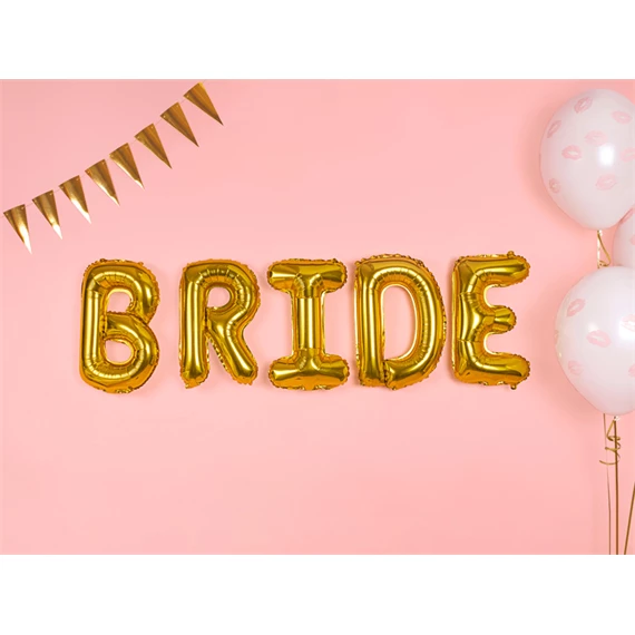 Lufi e betű fólia 35 cm arany