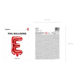 Lufi e betű fólia 35 cm piros