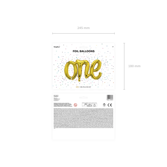 Lufi egyes fólia 66x37 cm arany