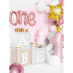 Lufi egyes szám fólia 66x37 cm rózsaarany