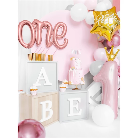 Lufi egyes szám fólia 66x37 cm rózsaarany