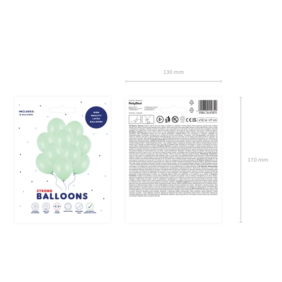 Lufi erős 27 cm pasztell pisztácia S/10