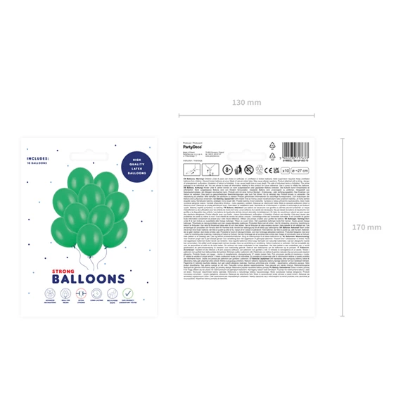 Lufi erős 27 cm pasztell smaragdzöld S/10