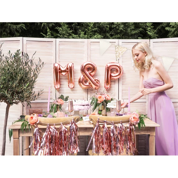 Lufi & fólia 35 cm rózsaarany