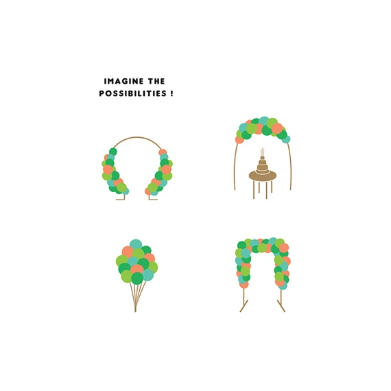 Lufi girland dinoszaurusz, 200 cm S/60