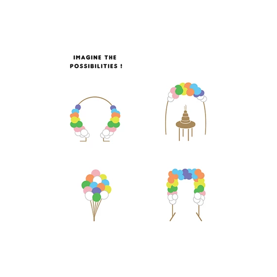 Lufi girland szivárvány 200 cm S/60