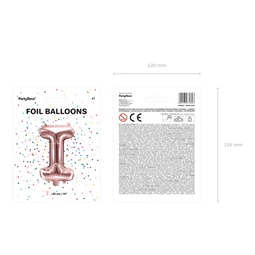 Lufi i betű fólia 35 cm rózsaarany