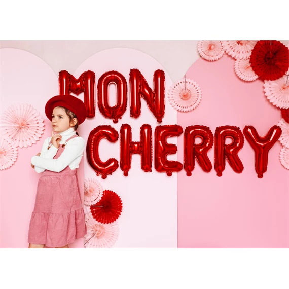 Lufi j betű fólia 35 cm piros