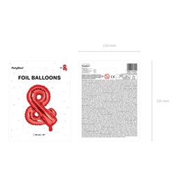 Lufi & jel fólia 35 cm piros