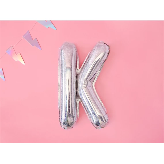 Lufi k betű fólia 35 cm irizáló